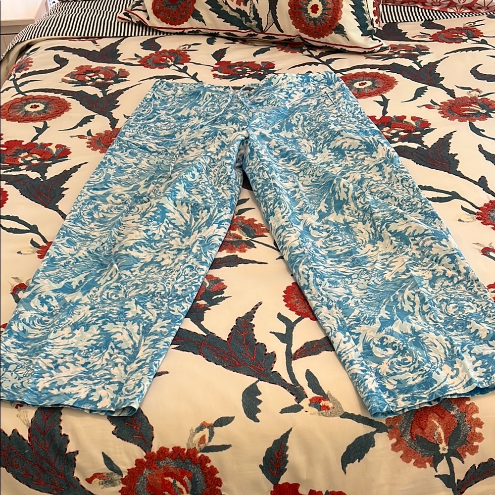 Talbots Blue Floral Pants